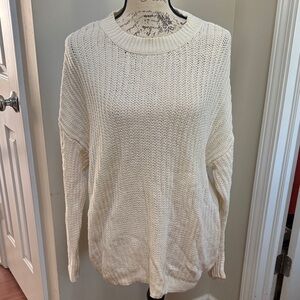 🦅 Sweater AE Cream Shaker Knit Crewneck : 80s Vibe